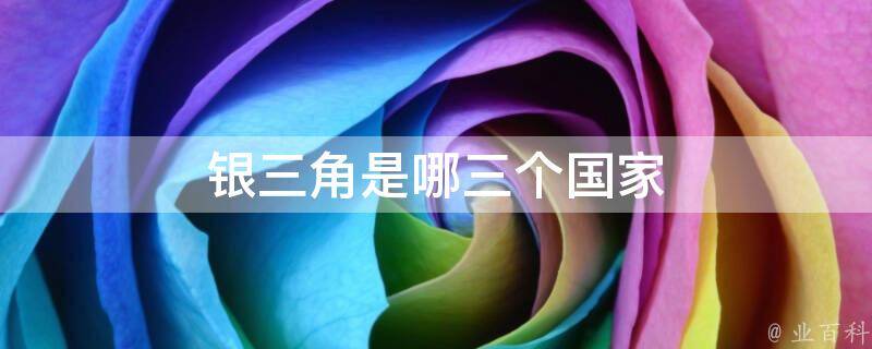 南美的银三角是啥_南美哪里俗称银三角_南美的什么俗称银三角