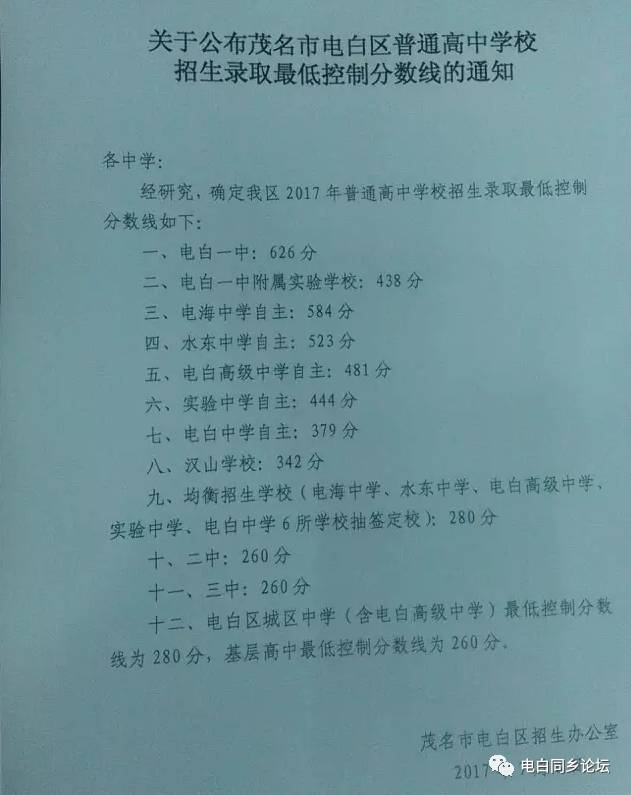 高州中学分数线_中考高州分数线_高州中学分数线2021