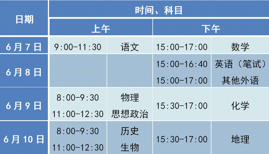 高考时间全国_高考全国时间2023年时间表_高考全国时间表