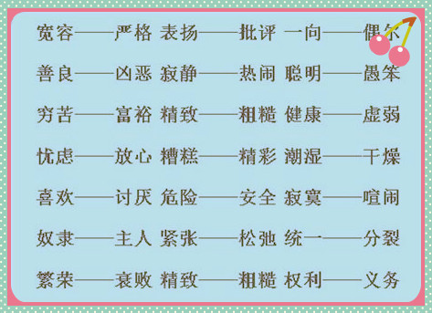 悔恨的反义词_悔的反义词是什么词语_悔恨反义词