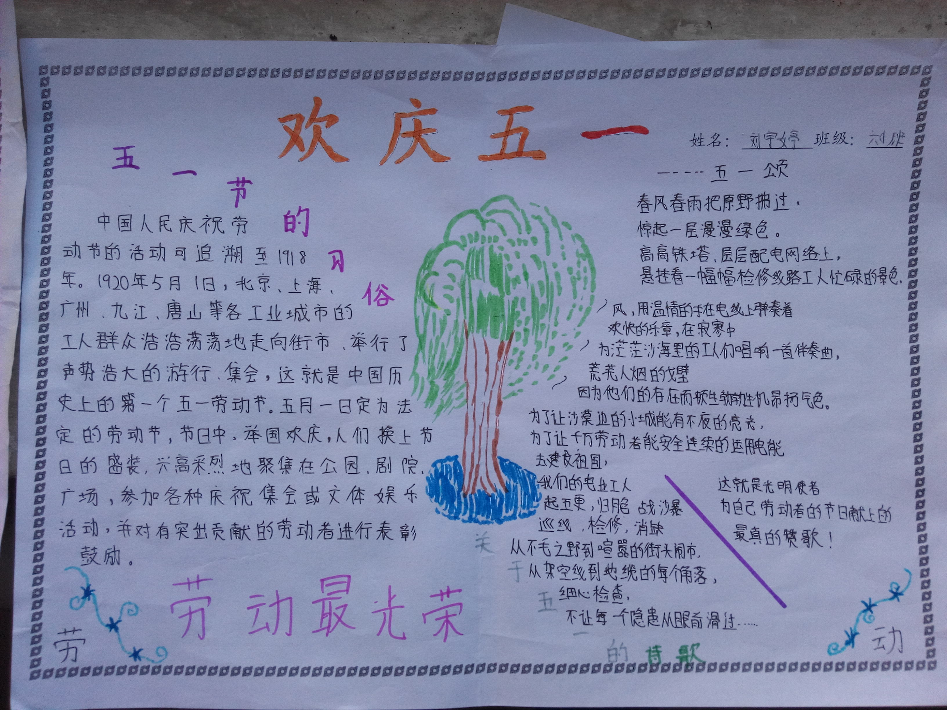 劳动手漂亮简单抄报怎么画_劳动手抄报简单又漂亮_劳动手抄报怎么画简单的