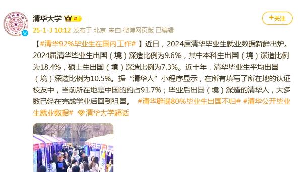 清华录取分数线2020_清华大学毕业生就业数据_2024届清华毕业生出国深造比例