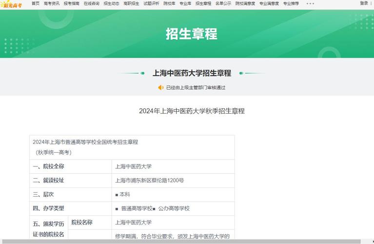 上海中医药大学分数线_上海中医药大学招生简章_上海中医药大学录取规则