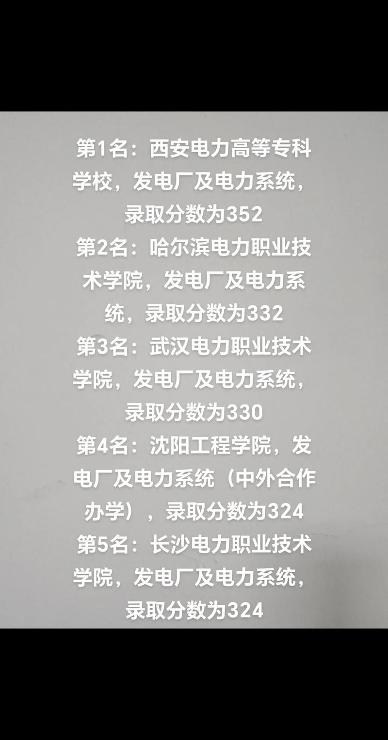 西安电力高等专科学校王牌专业_发电厂及电力系统分数线_西安电力高等专科学校分数线