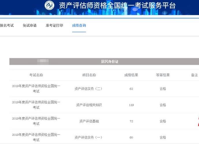 2020资产评估师考试成绩查询步骤_计算机成绩查询入口官网2020_2020年资产评估师考试成绩查询入口