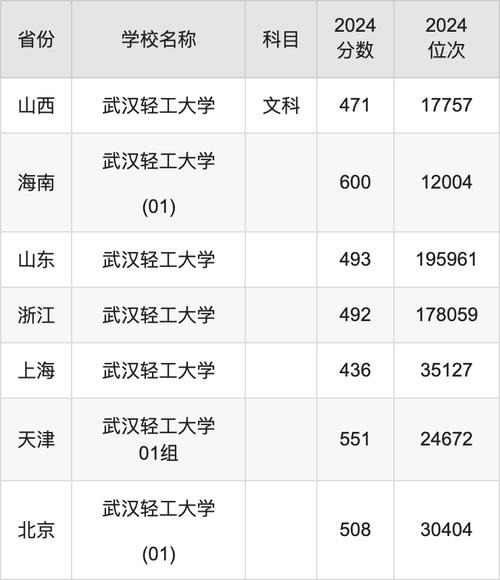 武汉市公办本科院校排名_2024年武汉轻工业大学录取分数线（所有专业分数线一览表公布）_2024年武汉公办本科分数线