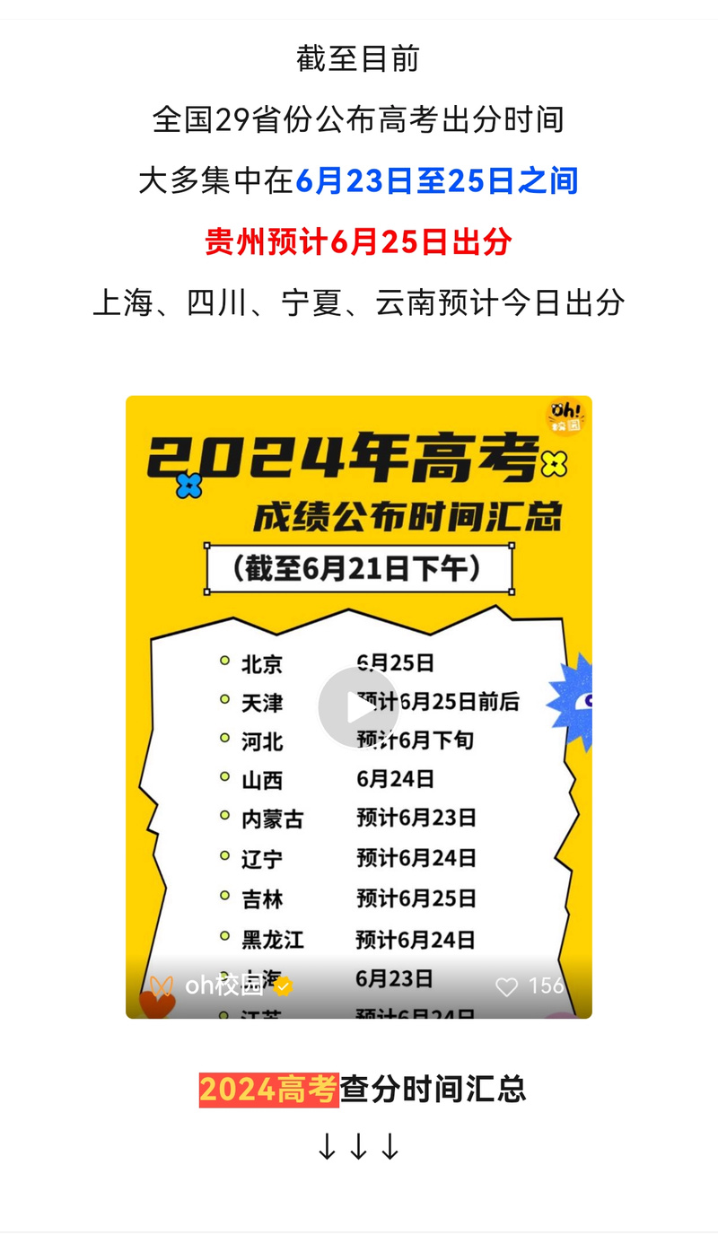 贵州省高考成绩公布的时间_贵州高考成绩查询时间_贵州高考录取结果公布时间